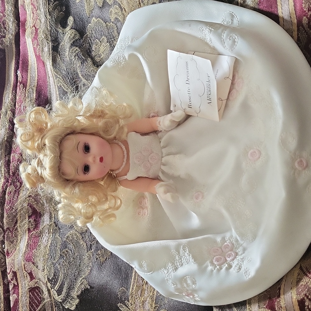 Madame Alexander rare doll was given to me never touched card on porcelain